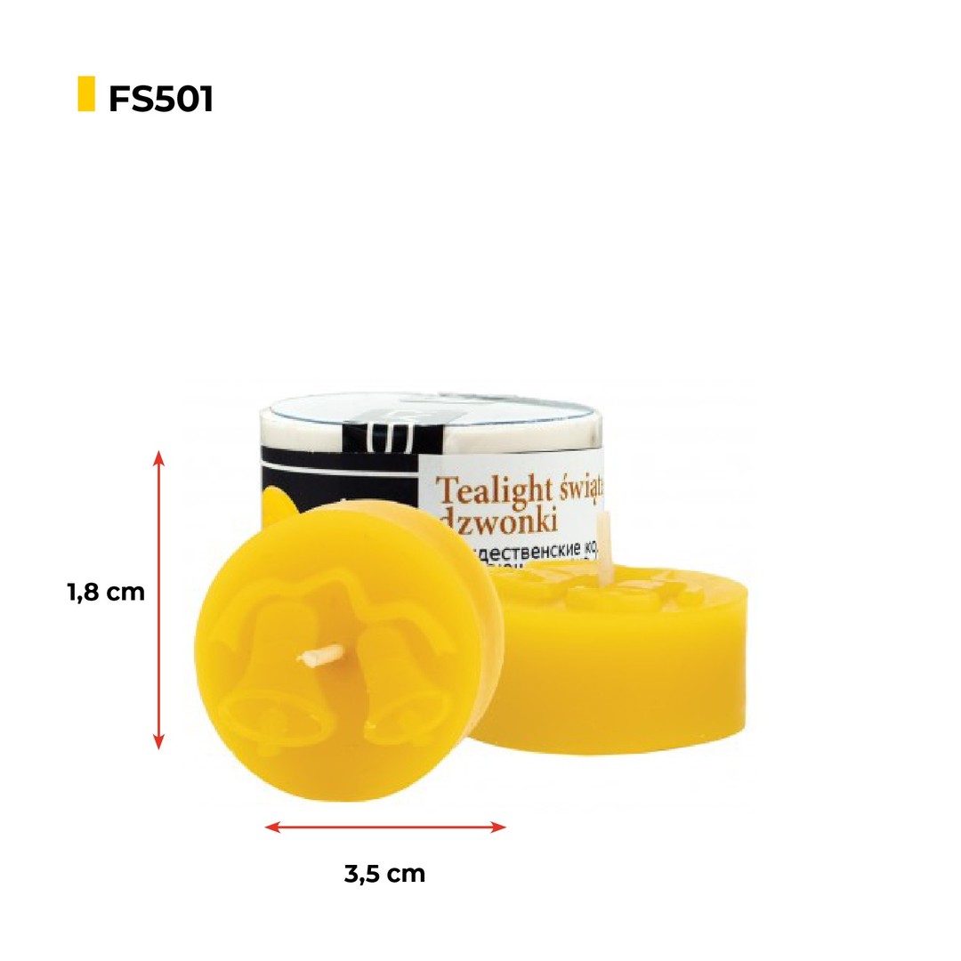 Lyson silikoonvorm - teeküünal jõulukellad, Ø 3,5 cm